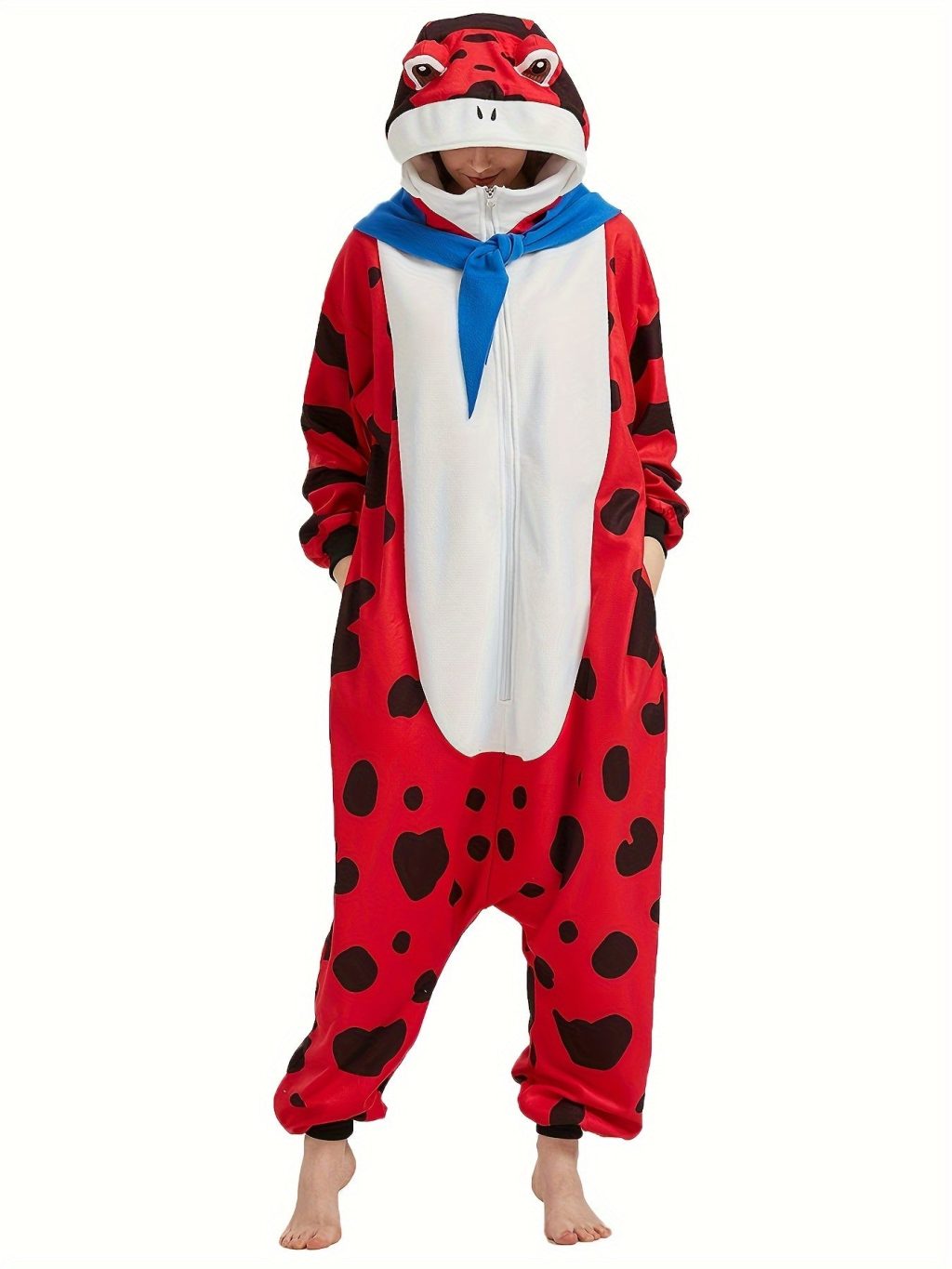 Adult Red Frop Kigurumi Onesise