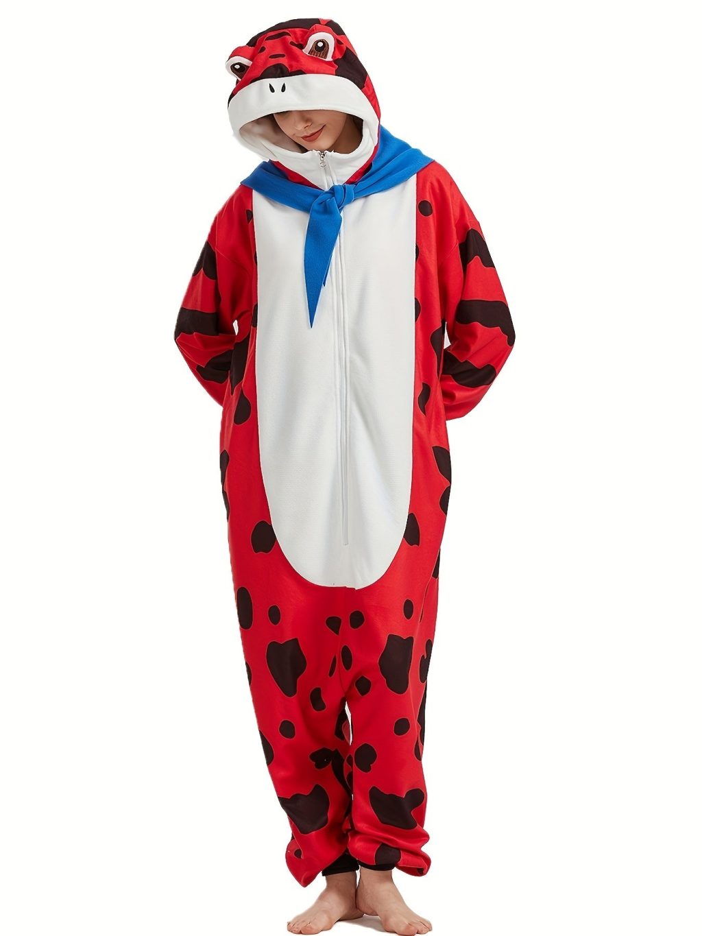 Adult Red Frop Kigurumi Onesise - Image 6