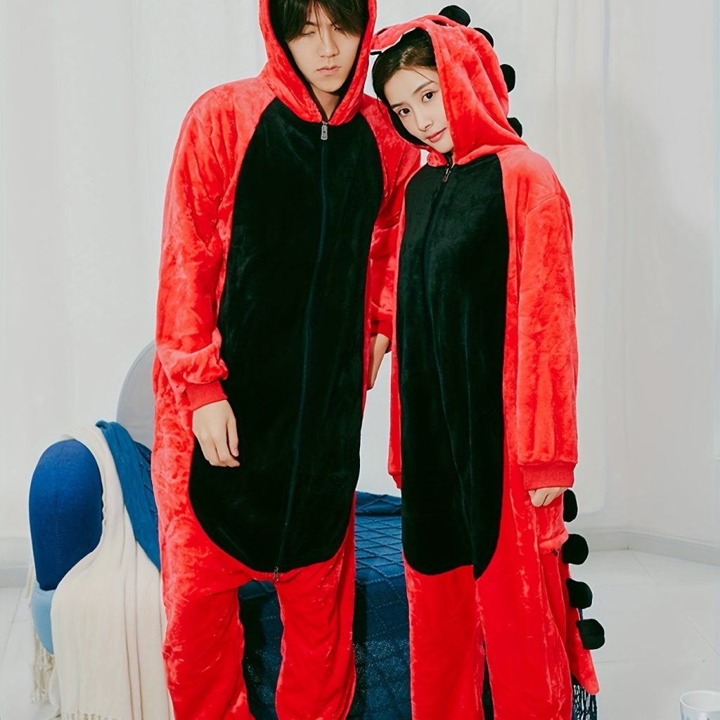 Flannel Dinosaur Animal Kigurumi Onesie - Image 2