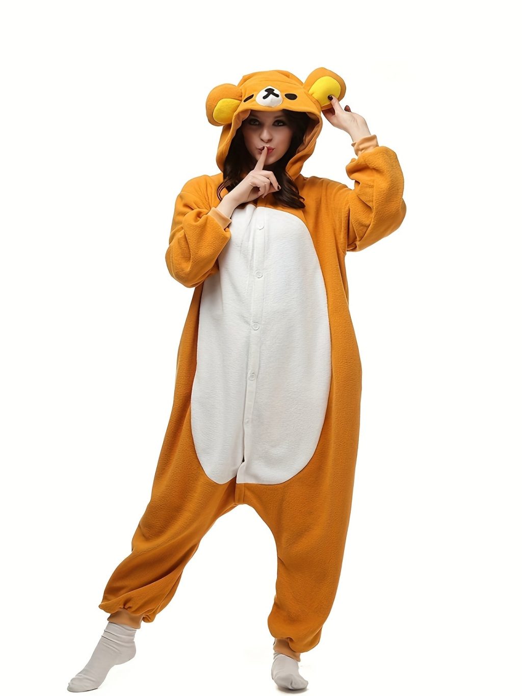 Adorable Cartoon Bear Pajama Kigurumi Onesie - Image 3