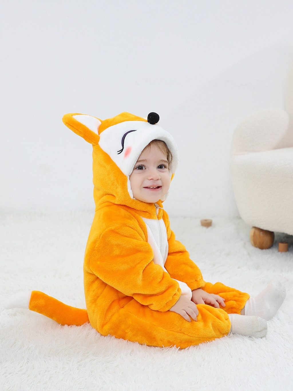 Unisex Baby's Fox Toddlers Animal Kigurumi Onesie - Image 3
