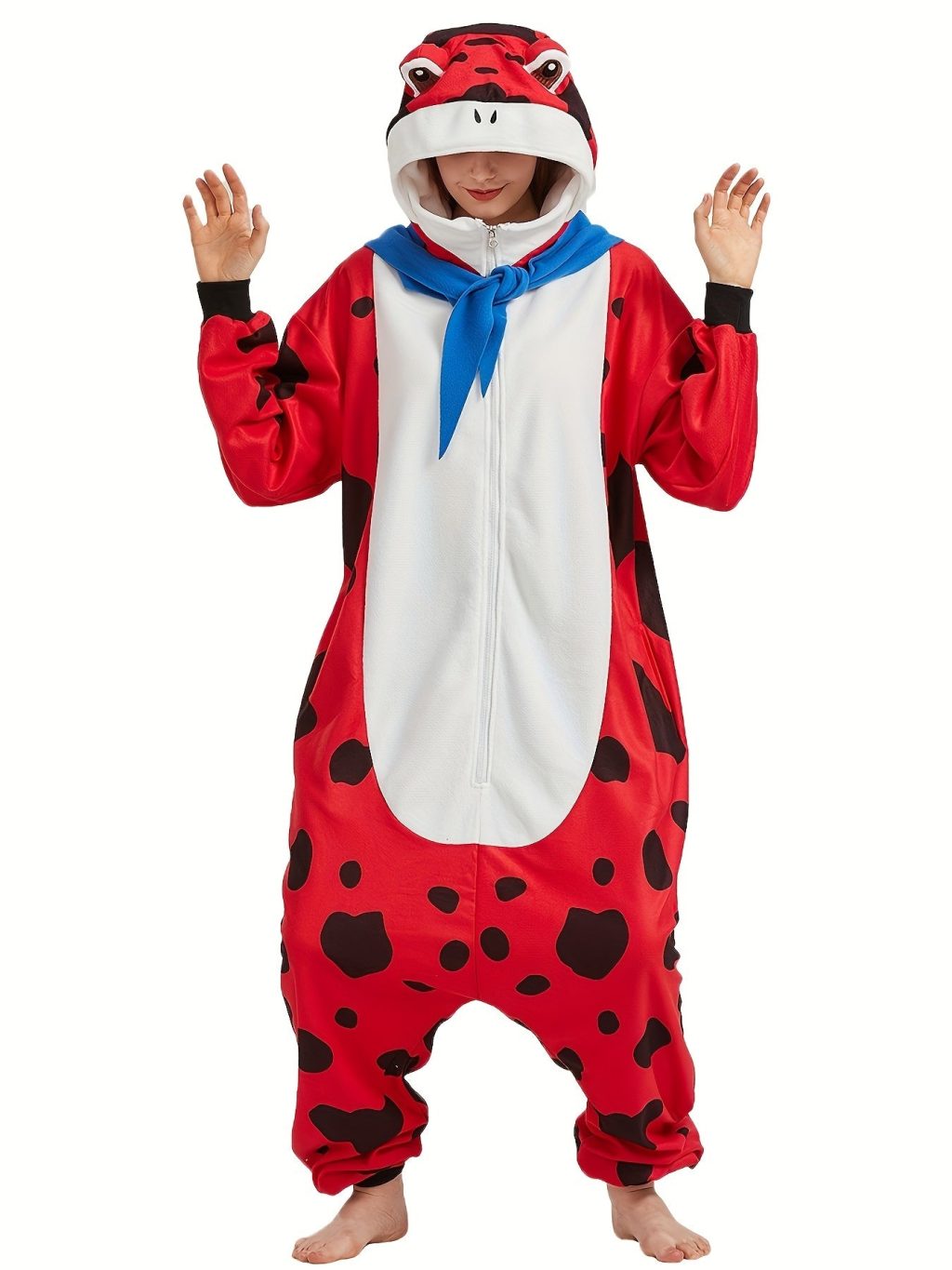 Adult Red Frop Kigurumi Onesise - Image 3