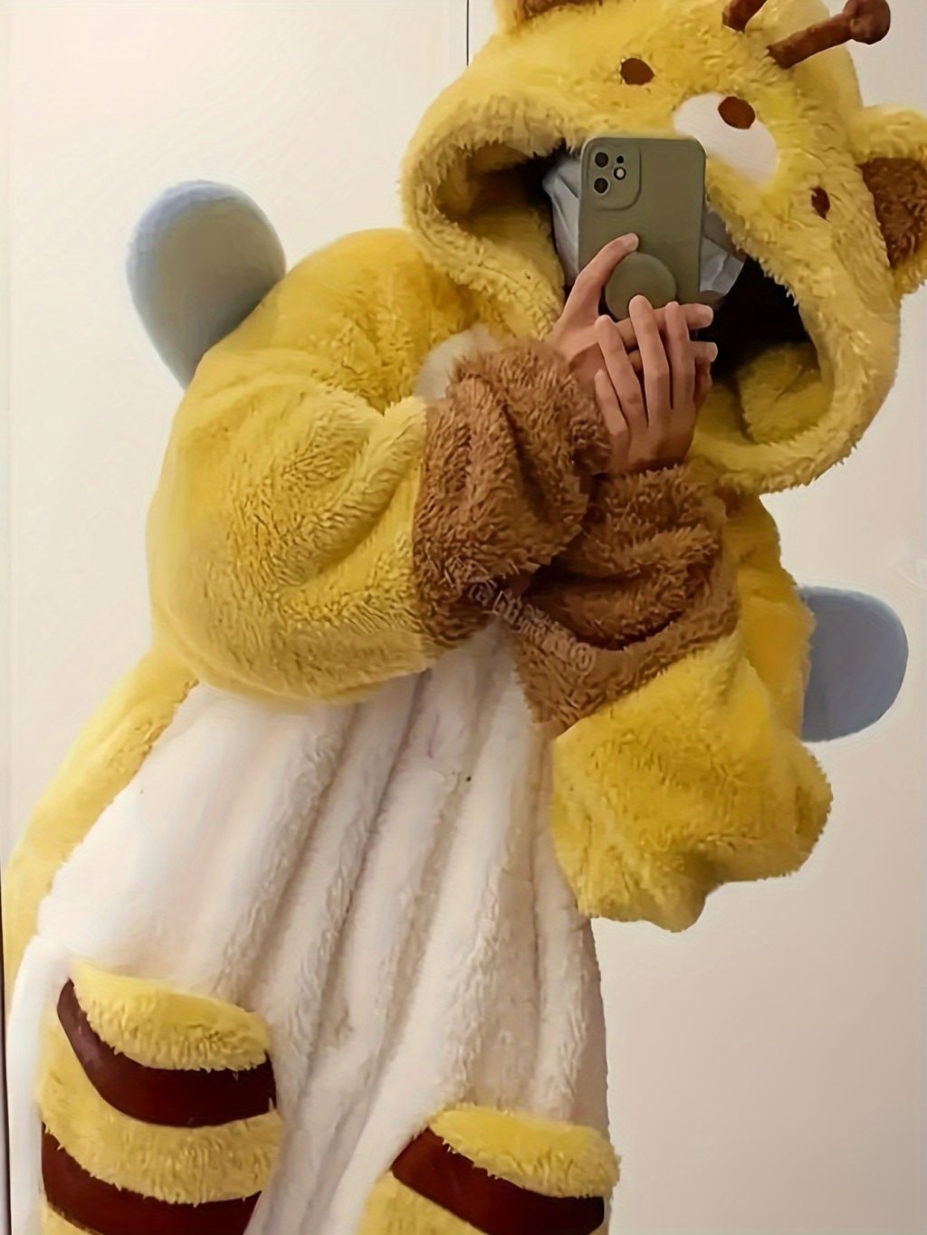 Coral Fleece Bee Onesie Kigurumi Onesie
