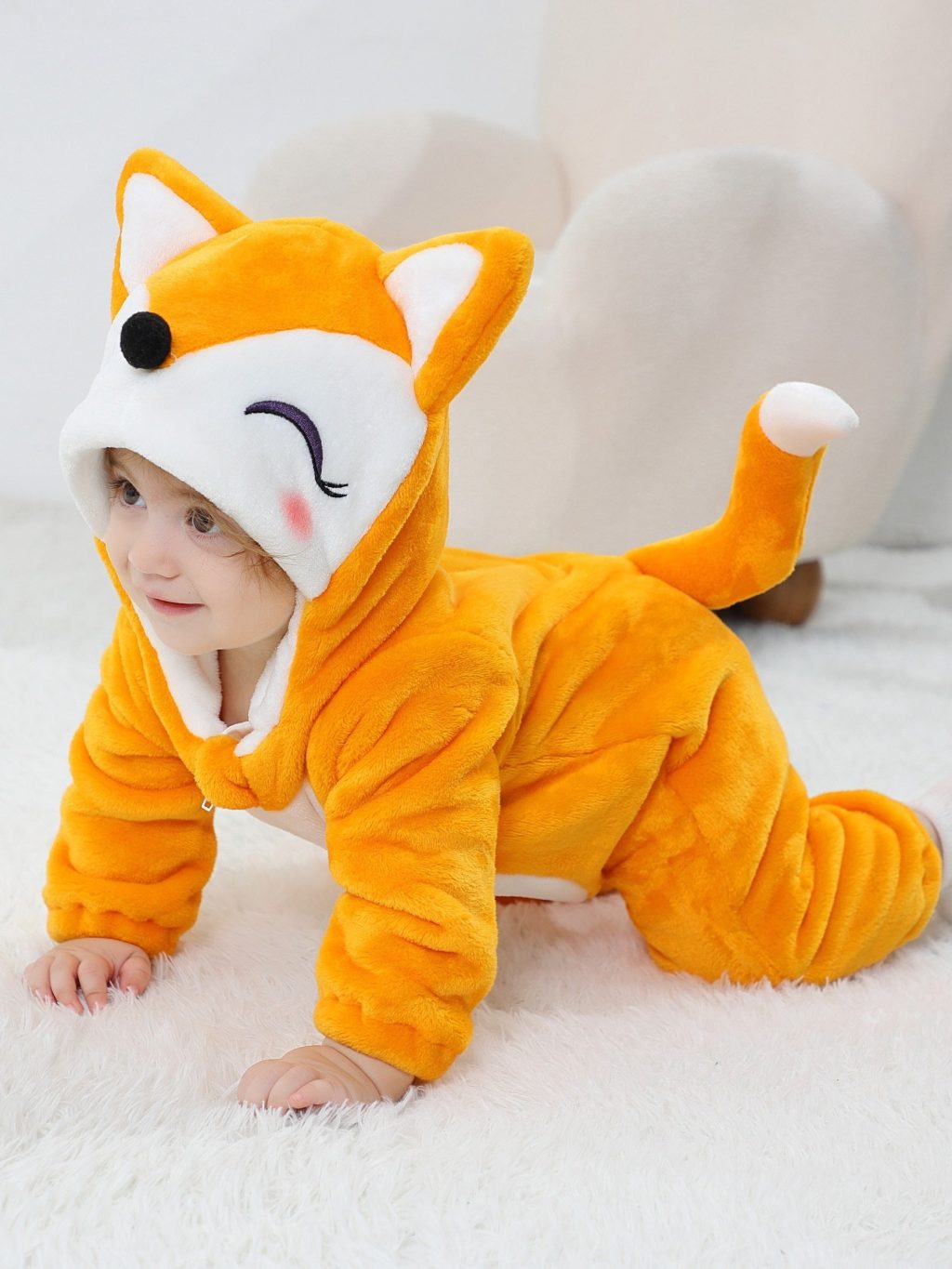 Unisex Baby's Fox Toddlers Animal Kigurumi Onesie