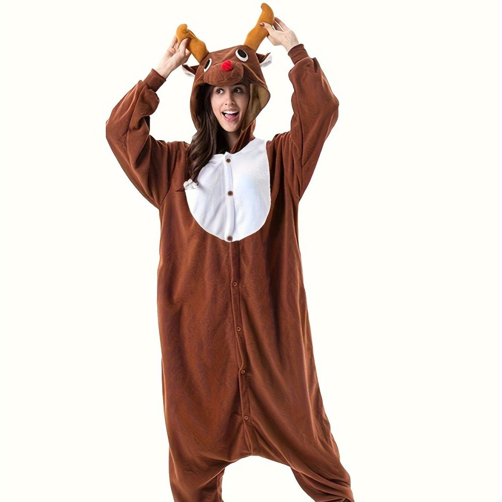 Elk Hooded Kigurumi Onesie - Image 2
