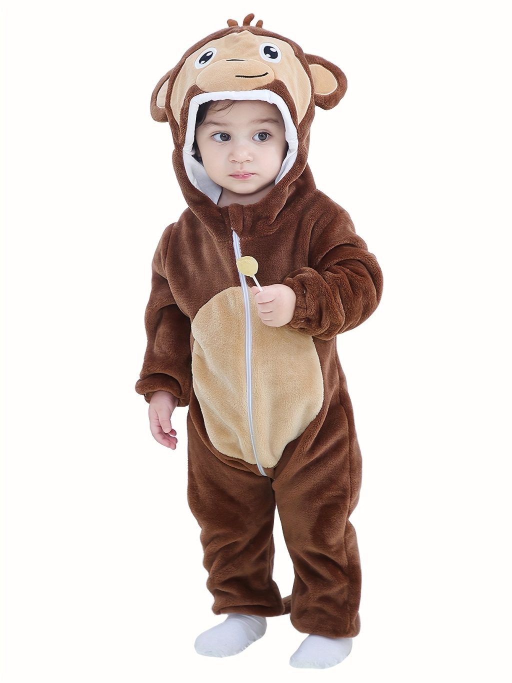 Toddler Cute Monkey Kigurumi Onesie - Image 4