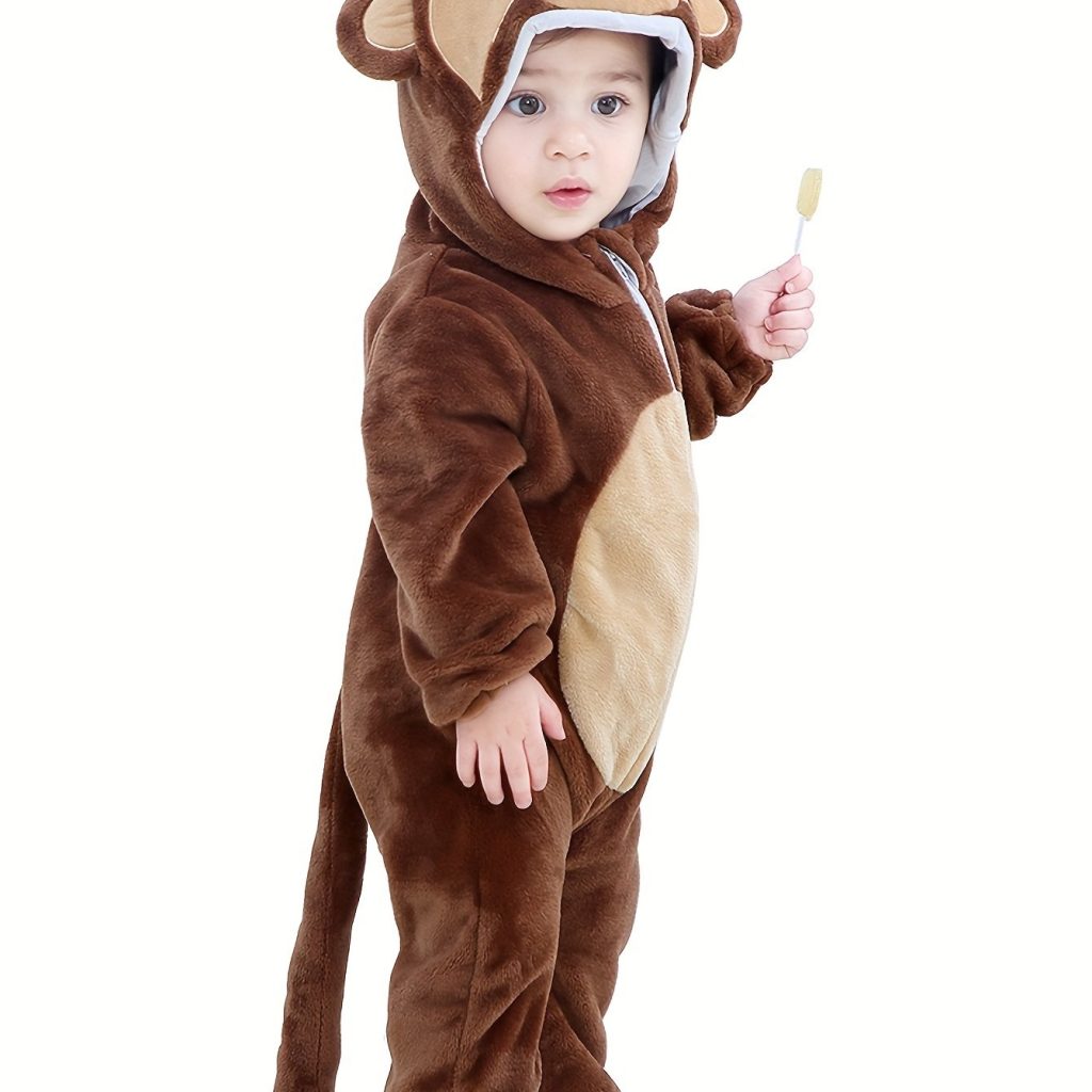 Toddler Cute Monkey Kigurumi Onesie - Image 2