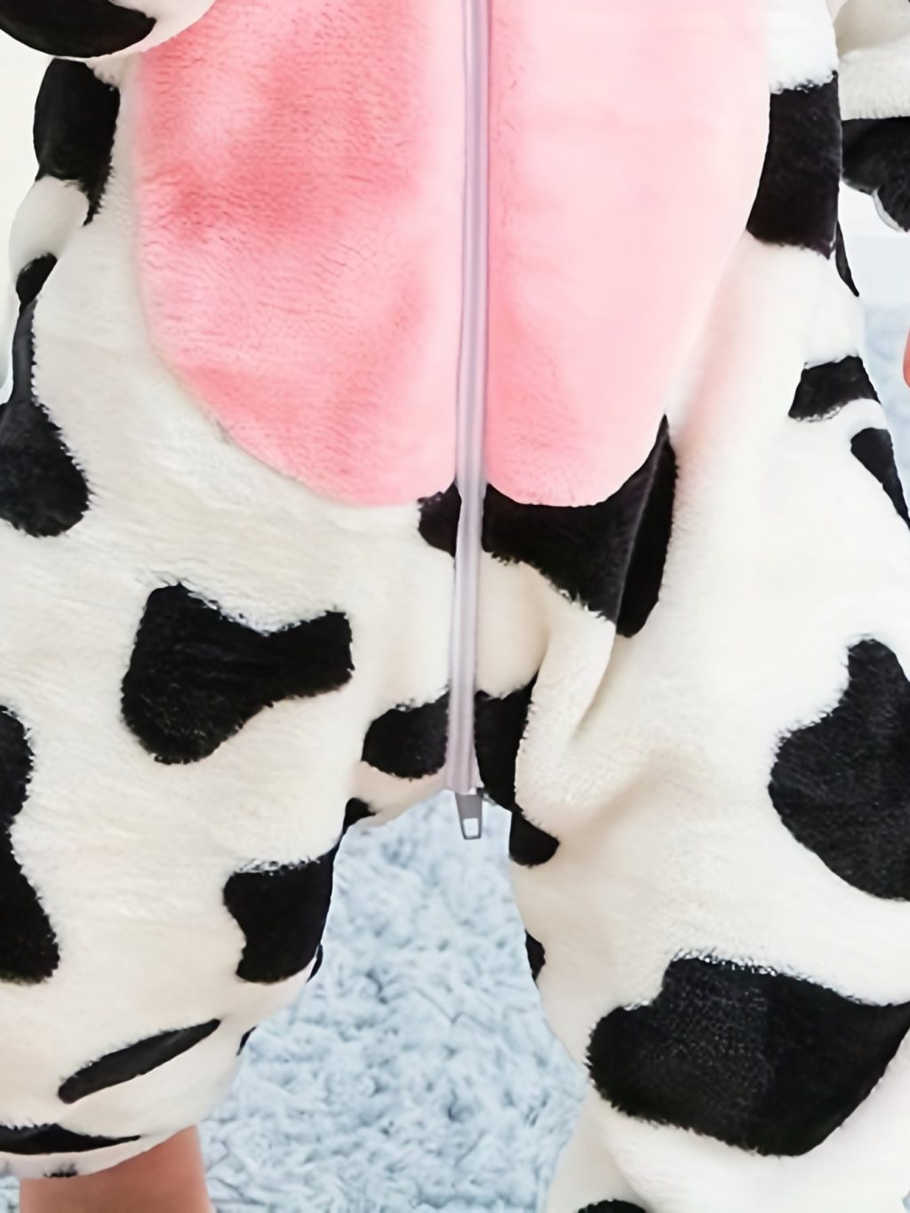 Adorable Cow Pattern Furry Kigurumi Onesie - Image 7