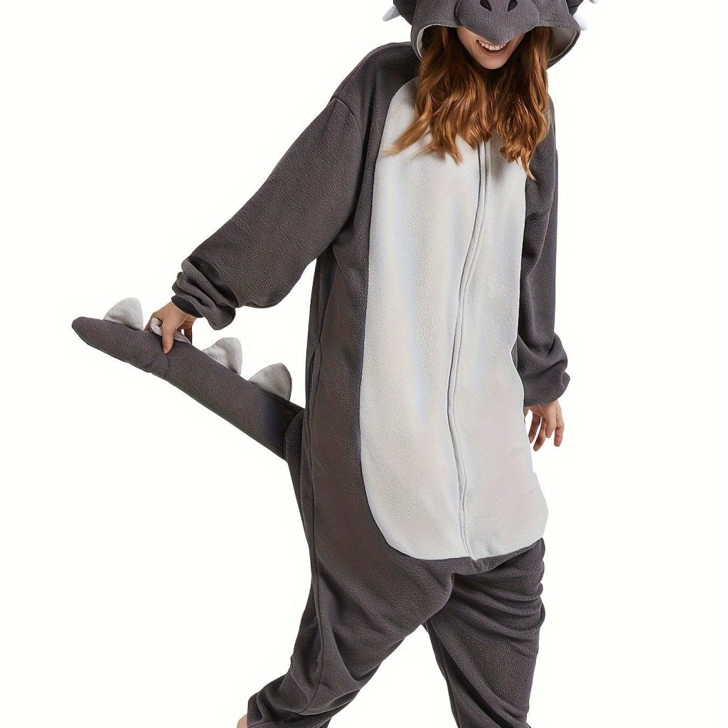 Unisex Adult Triceratops Kigurumi Onesie - Image 2