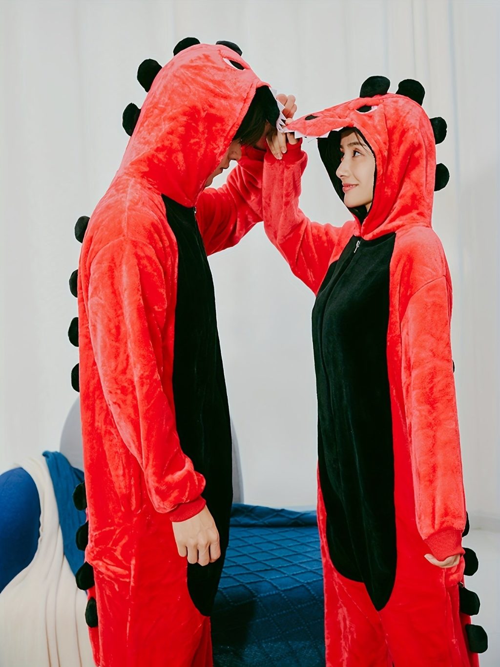 Flannel Dinosaur Animal Kigurumi Onesie - Image 5