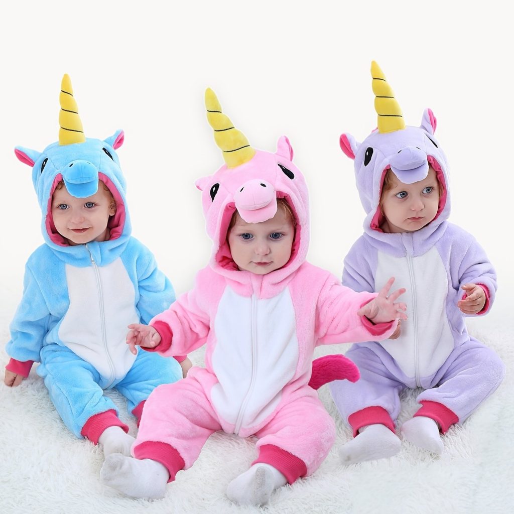 Unisex Babys Cozy Animal Print Kigurumi Onesie - Image 5