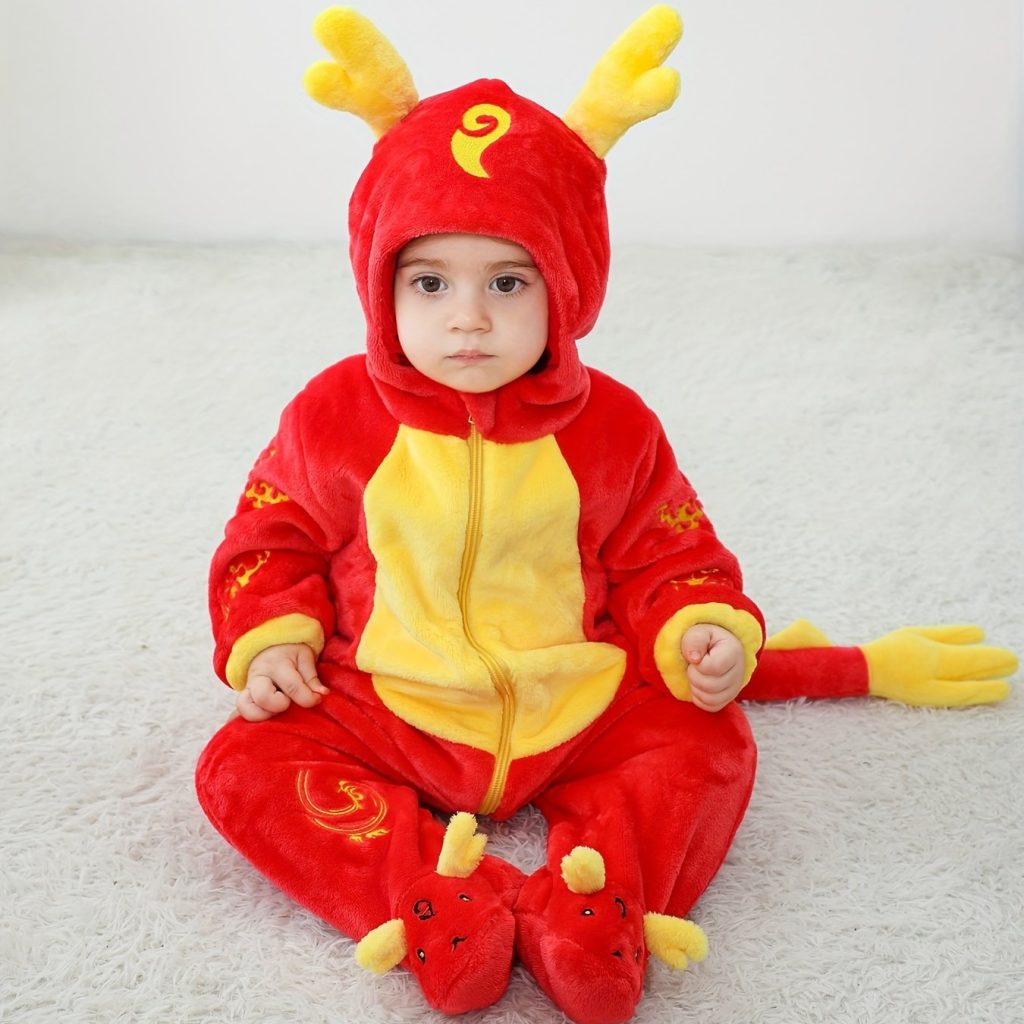 Adorable & Cozy Dragon Hooded Kigurumi Onesie - Image 2