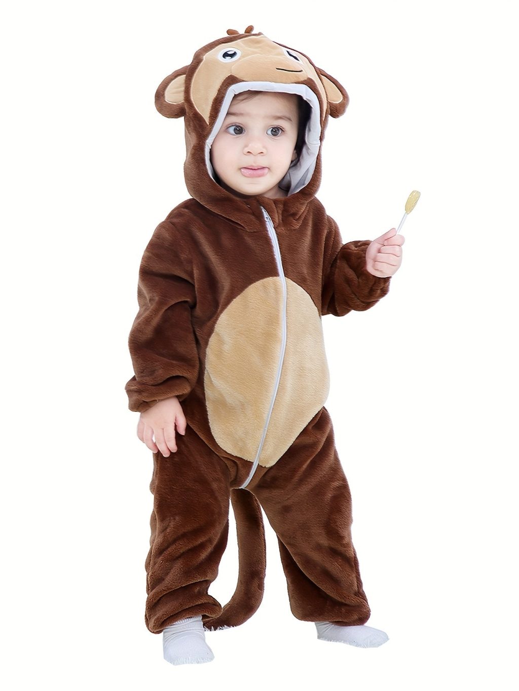 Toddler Cute Monkey Kigurumi Onesie - Image 3