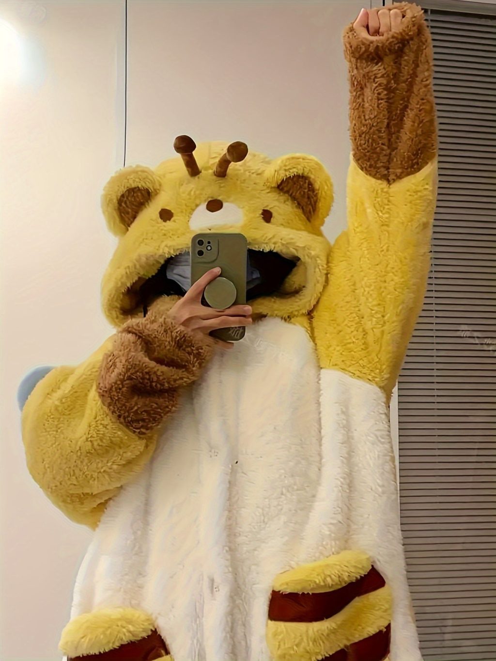 Coral Fleece Bee Onesie Kigurumi Onesie - Image 5