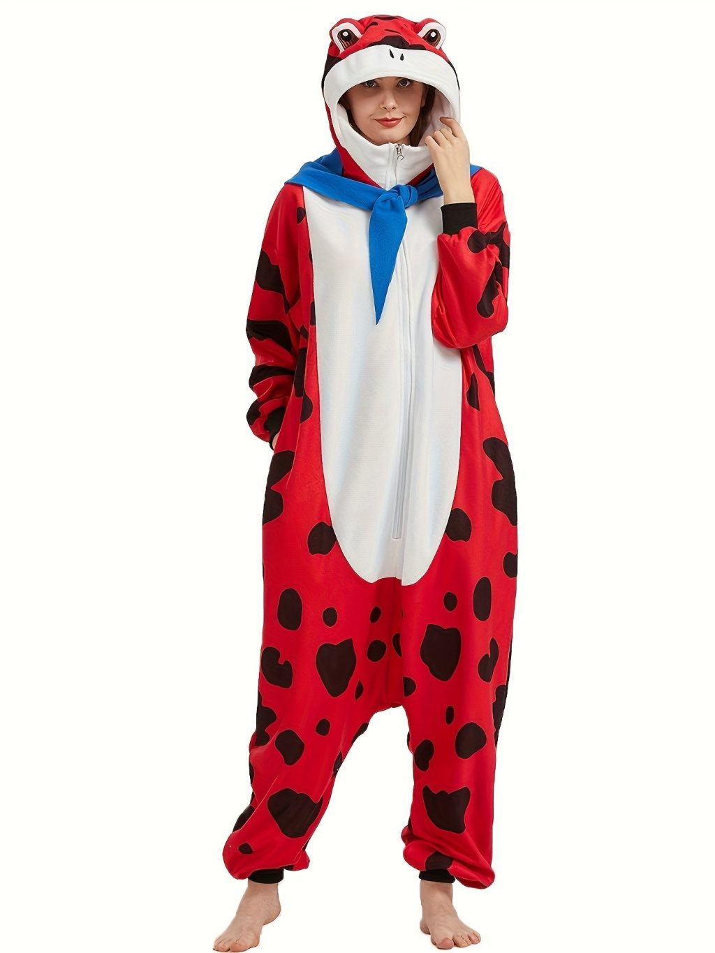 Adult Red Frop Kigurumi Onesise - Image 5