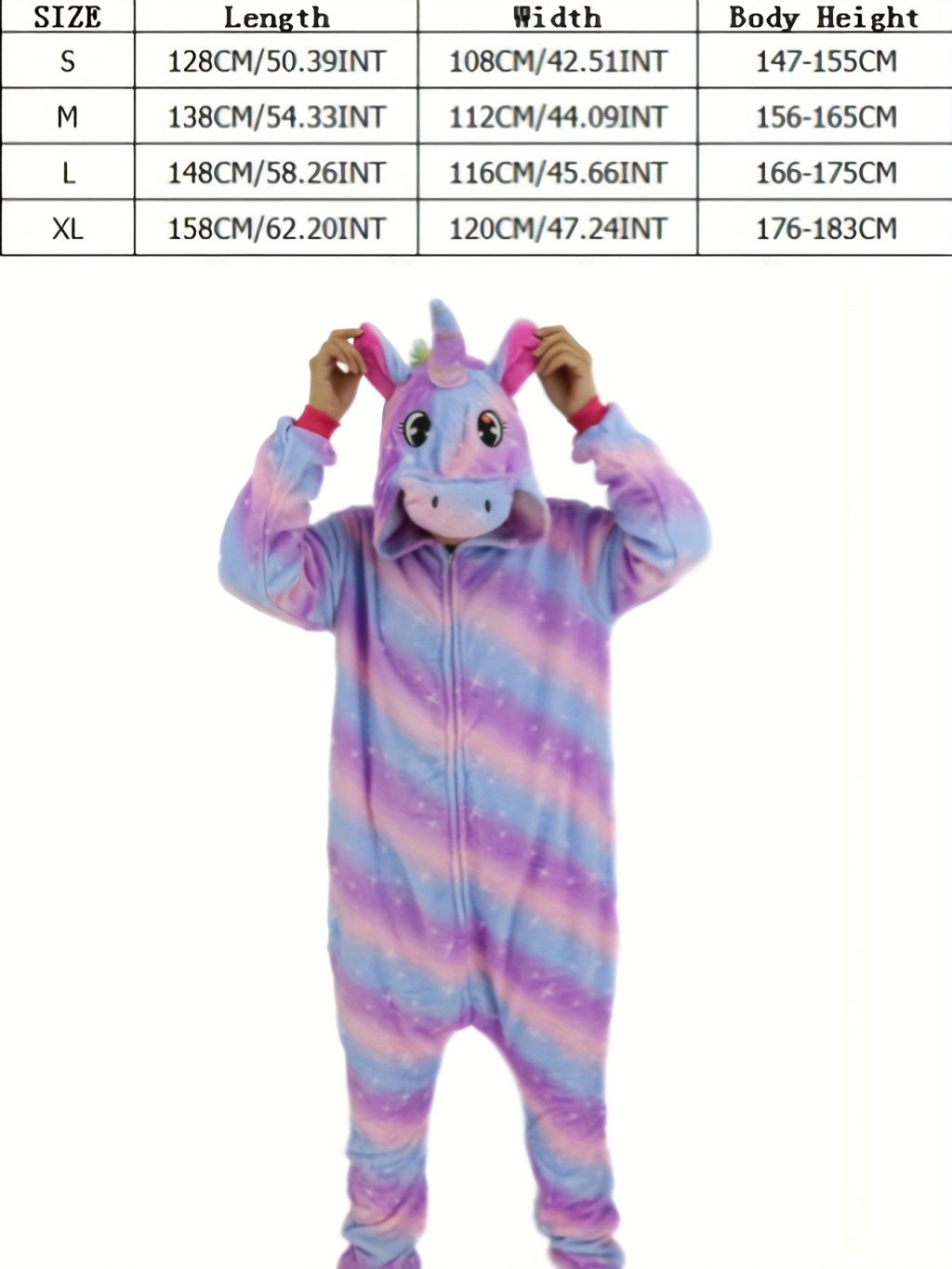 Unicorn Hooded Kigurumi Onesie - Image 3