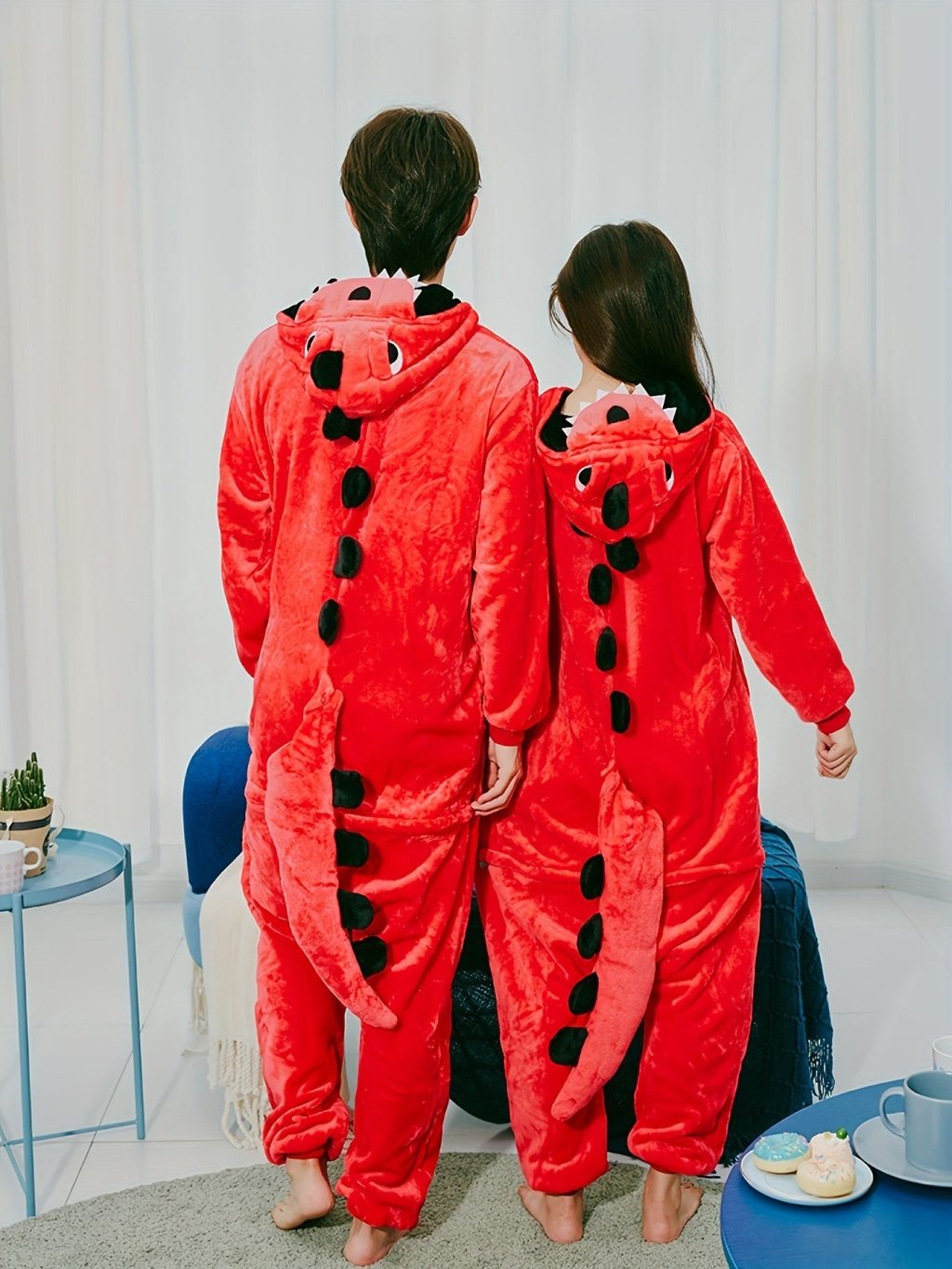 Flannel Dinosaur Animal Kigurumi Onesie - Image 4