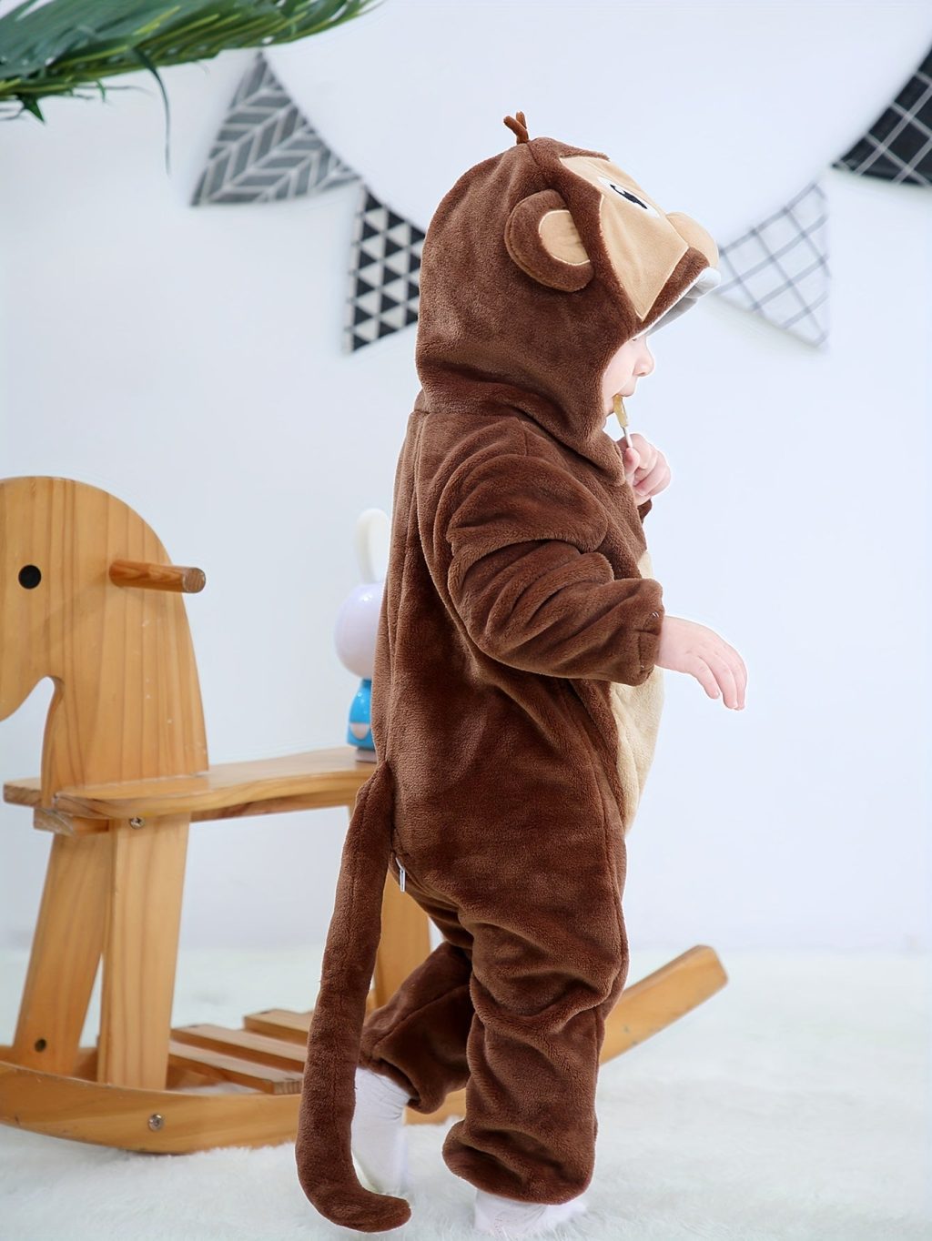 Toddler Cute Monkey Kigurumi Onesie - Image 6
